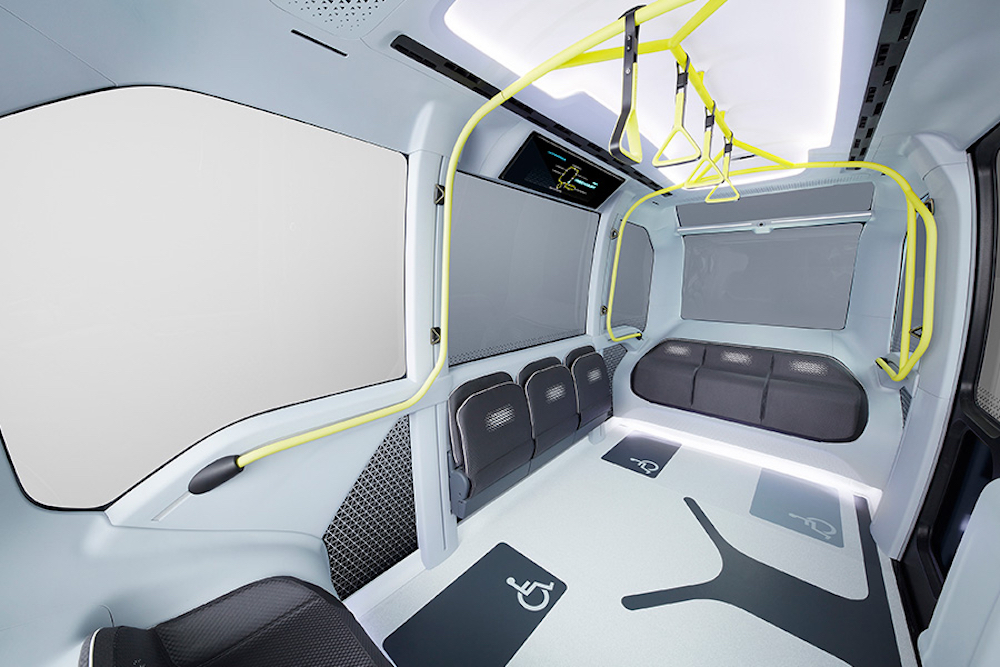 The interior of the specially-designed Toyota ‘Tokyo 2020 Version’ e-Palette. — Handout via AFP