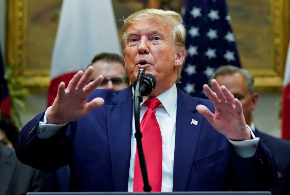 US President Donald Trump speaks about the US House impeachment investigation at the White House in Washington. u00e2u20acu2022 Reuters pic