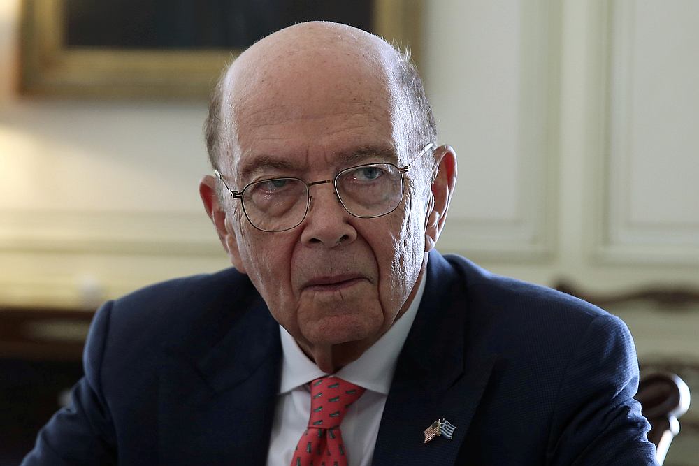 US Commerce Secretary Wilbur Ross during a meeting at the Maximos Mansion in Athens, Greece September 5, 2019.  u00e2u20acu201d Reuters pic