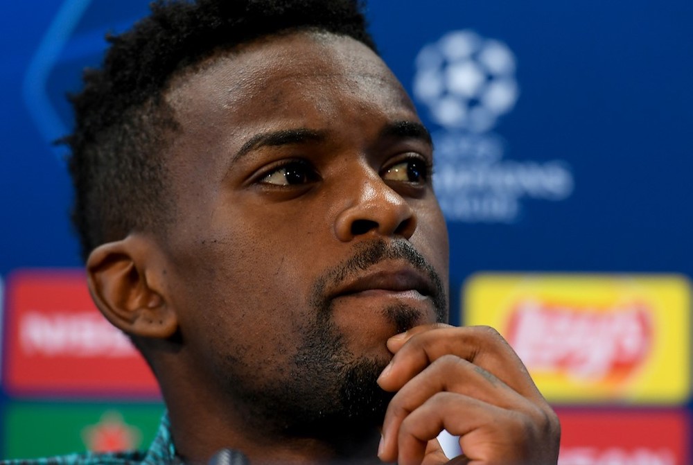 Barcelonau00e2u20acu2122s Nelson Semedo looks on during a press conference at the Joan Gamper Sports City training ground in Sant Joan Despi, near Barcelona, November 4, 2019. u00e2u20acu201d AFP pic