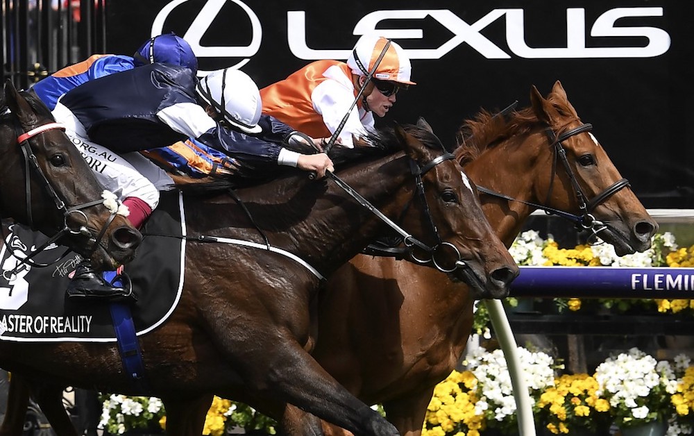 Jockey Craig Williams (right) onboard Vow and Declare wins the Melbourne Cup November 5, 2019. u00e2u20acu201d AFP pic