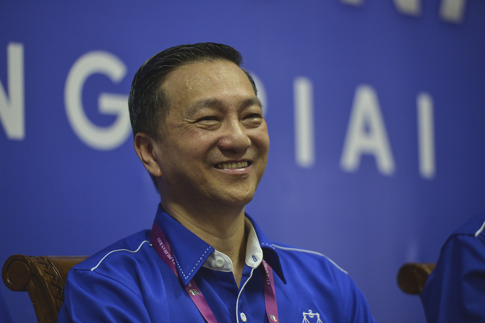 Barisan Nasionalu00e2u20acu2122s (BN) candidate Datuk Seri Wee Jeck Seng speaks to reporters during the press conference at Umno Pontian headquarters in Pontian November 2, 2019. u00e2u20acu201d Picture by Shafwan Zaidon