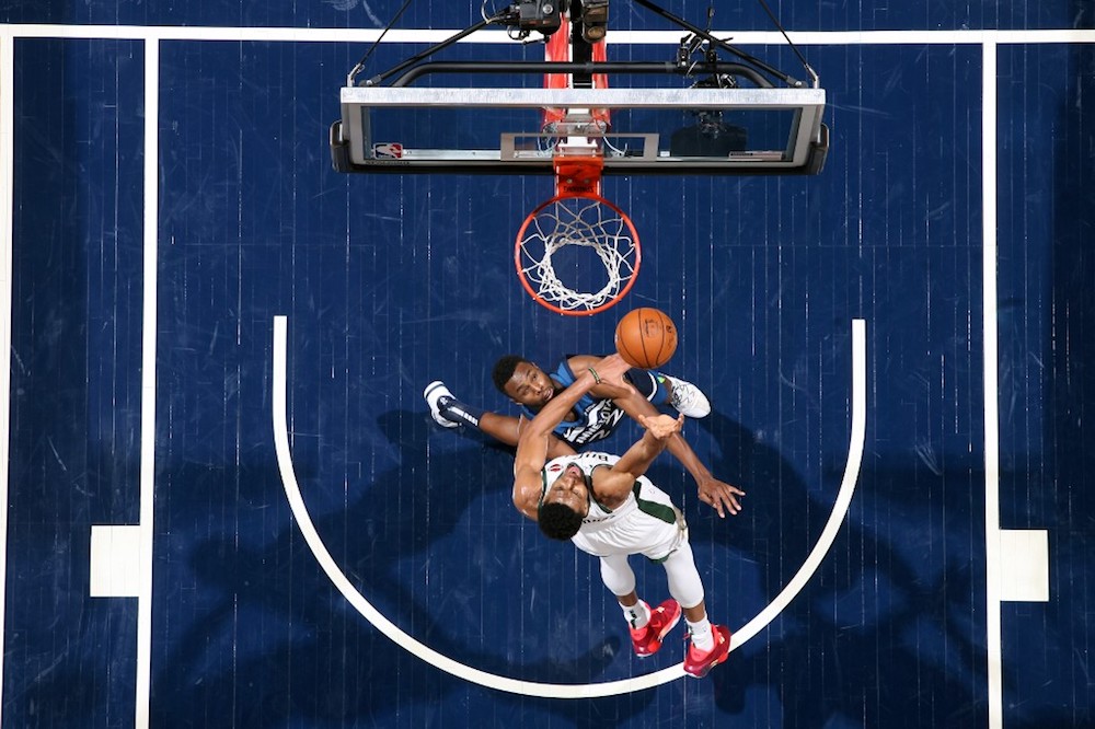 Giannis Antetokounmpo of the Milwaukee Bucks shoots the ball against the Minnesota Timberwolves at Target Centre in Minneapolis, Minnesota November 4, 2019. u00e2u20acu201d AFP pic