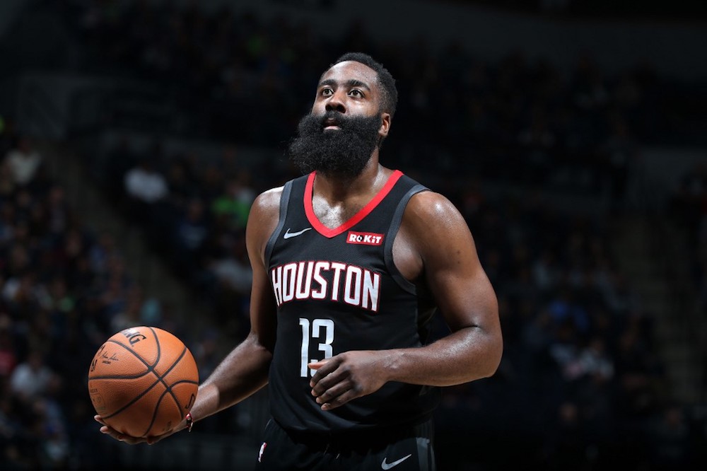 James Harden of the Houston Rockets shoots a free throw during a game against the Minnesota Timberwolves at Target Centre in Minneapolis, Minnesota November 16, 2019. u00e2u20acu201d AFP pic