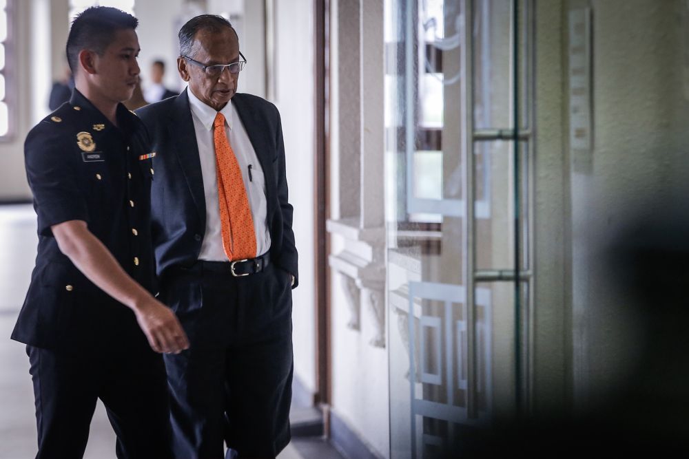 Former Auditor-General Tan Sri Ambrin Buang is pictured at the Kuala Lumpur Court Complex November 27, 2019. u00e2u20acu2022 Picture by Hari Anggara
