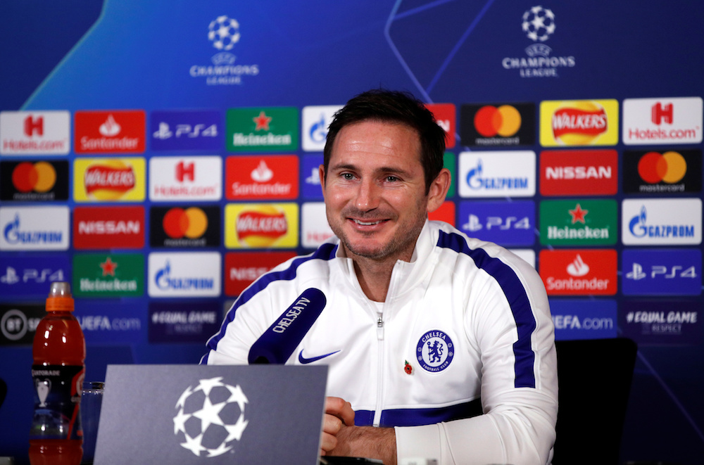 Chelsea manager Frank Lampard during a press conference at Cobham Training Centre in Stoke Du00e2u20acu2122Abernon, Cobham November 4, 2019. u00e2u20acu201d Action Images pic via Reuters