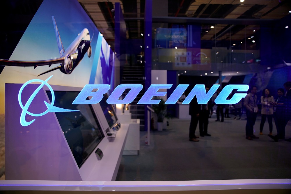A Boeing sign is seen at the second China International Import Expo in Shanghai November 6, 2019. u00e2u20acu201d Reuters pic