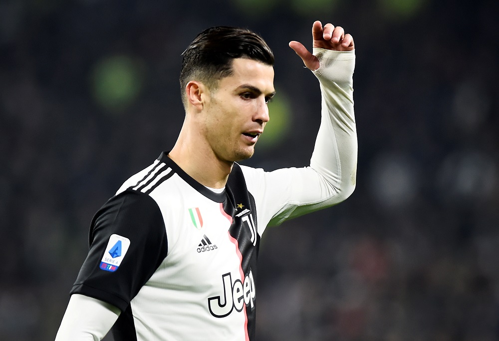 Juventusu00e2u20acu2122 Cristiano Ronaldo reacts during the match against AC Milan at the Allianz Stadium in Turin November 10, 2019. u00e2u20acu201d Reuters pic