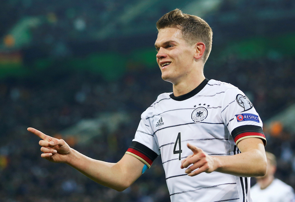 Germanyu00e2u20acu2122s Matthias Ginter celebrates scoring their first goal during the Euro 2020 Qualifier Group C match with Belarus at Borussia-Park in Moenchengladbach November 16, 2019. u00e2u20acu201d Reuters pic