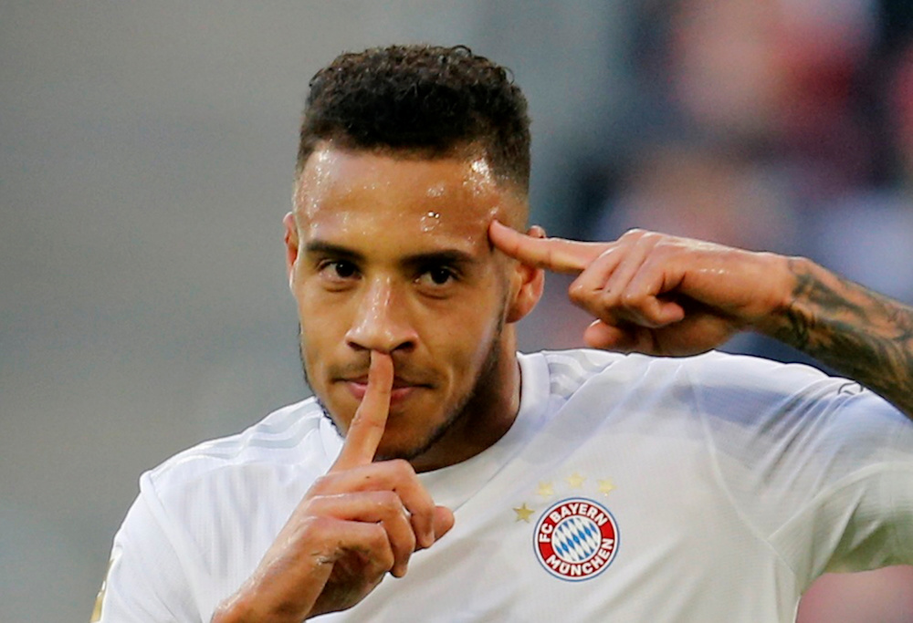 Bayern Munichu00e2u20acu2122s Corentin Tolisso celebrates scoring their second goal during the Bundesliga match with Fortuna Dusseldorf at Merkur Spiel-Arena in Dusseldorf November 23, 2019. u00e2u20acu201d Reuters pic