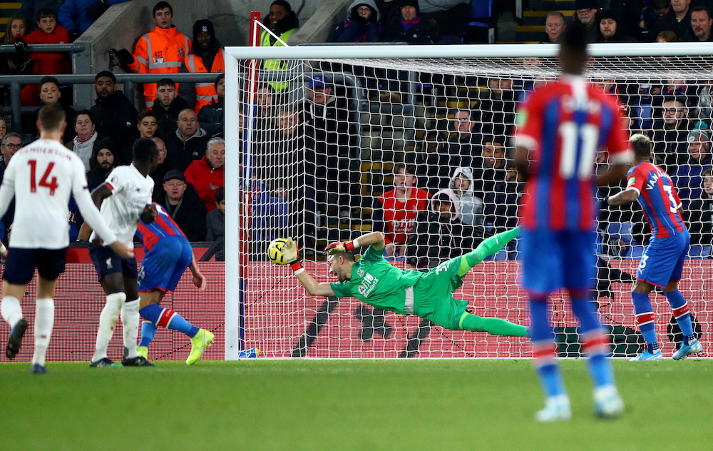 Liverpool’s Sadio Mane scores their first goal during the Premier League with Crystal Palace at Selhurst Park in London November 23, 2019. — Action Images pic via Reuters