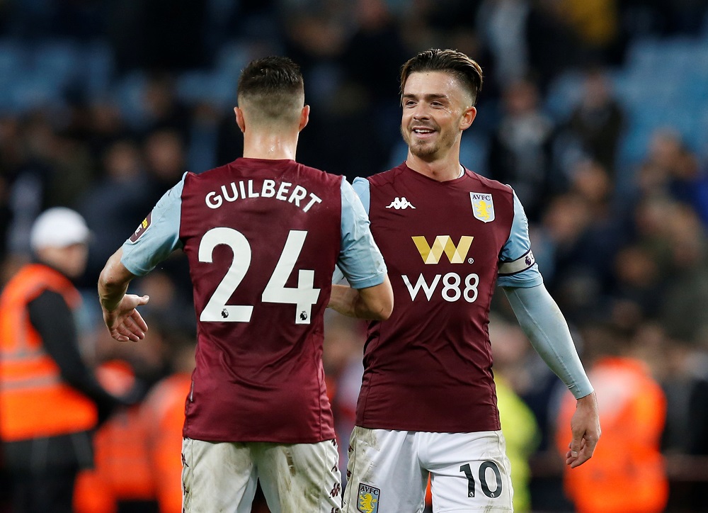 Aston Villa's Jack Grealish and Frederic Guilbert celebrate after the match against Newcastle United at Villa Park in Birmingham November 25, 2019. u00e2u20acu201d Reuters pic