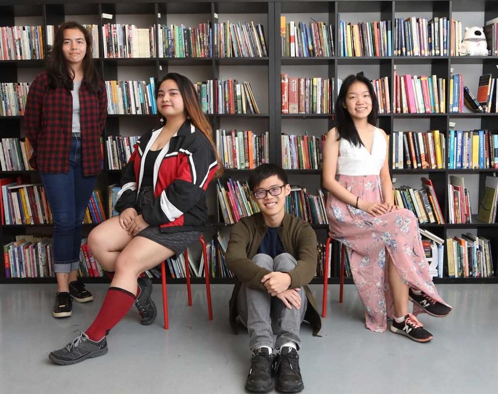 Youth curators involved in the SWF Youth Fringe. Left right: Layla Ou00e2u20acu2122Connor, 15, Althea Isis Giron, 18, Royston Soh, 17 and Joyce Jin, 18. u00e2u20acu201d TODAY pic