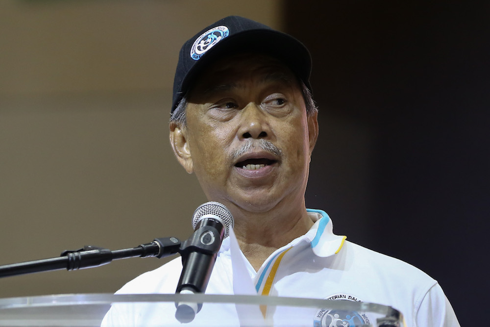 Home Minister Tan Sri Muhyiddin Yassin speaks during the Home Ministryu00e2u20acu2122s Family Day at MAEPS in Serdang November 3, 2019. u00e2u20acu201d Picture by Yusof Mat Isa