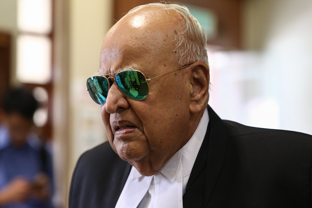 Datuk Seri Gopal Sri Ram is seen at the Kuala Lumpur Courts Complex November 4, 2019. — Picture by Yusof Mat Isa