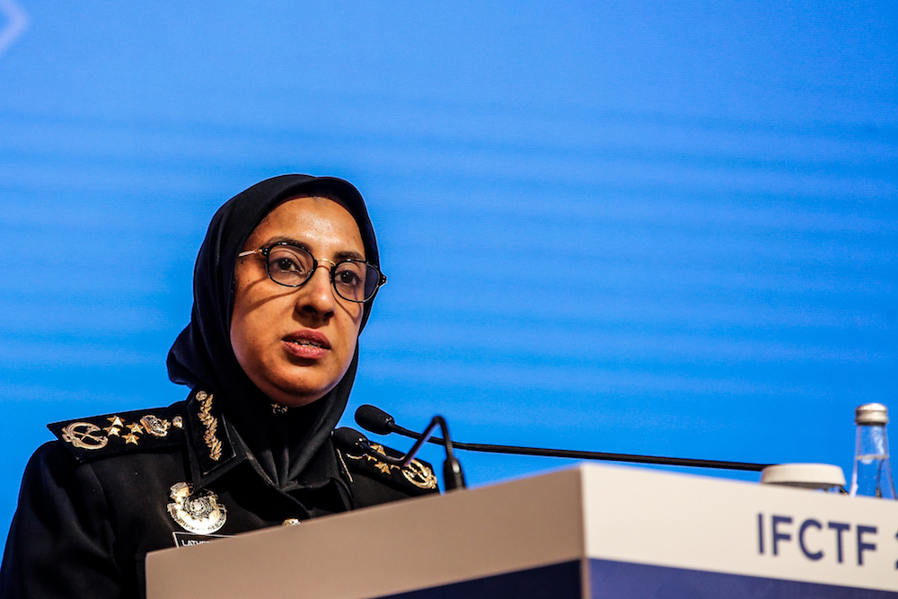 Malaysian Anti-Corruption Commission (MACC) Chief Commissioner Latheefa Koya addresses the 11th International Conference on Financial Crime and Terrorism Financing 2019 in Kuala Lumpur November 5, 2019. u00e2u20acu201d Picture by Hari Anggara