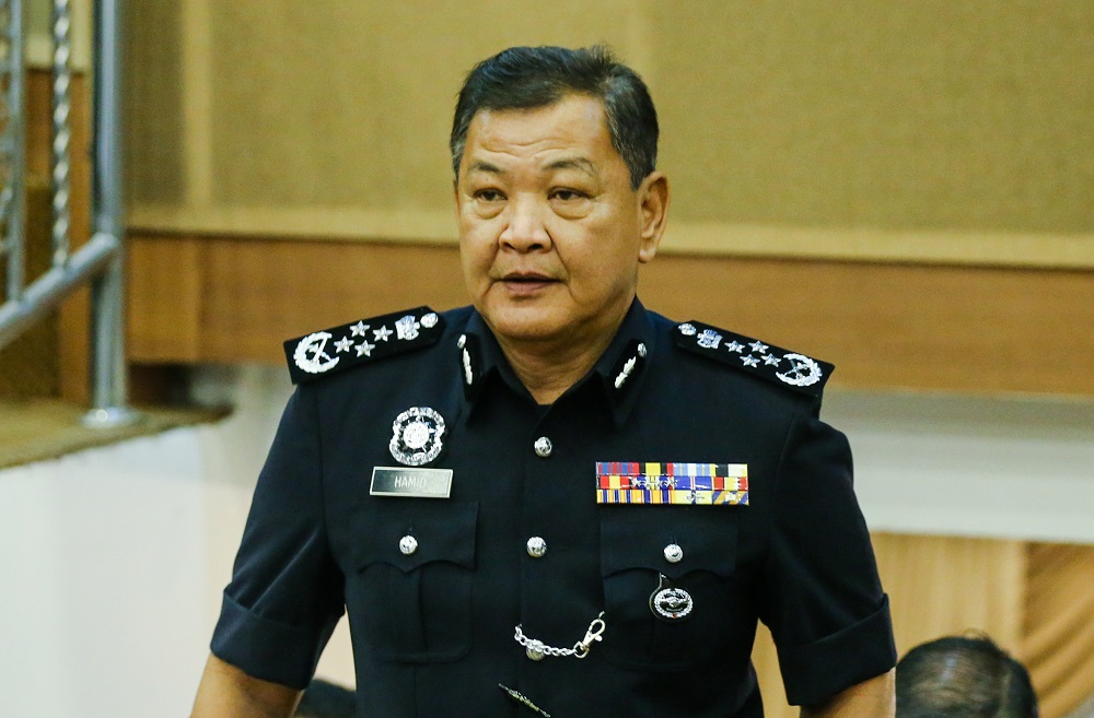 Inspector-General of Police Tan Sri Abdul Hamid Bador at the launch of the PJSJK Manual Book in Kuala Lumpur November 6, 2019. u00e2u20acu201d Picture by Firdaus Latif