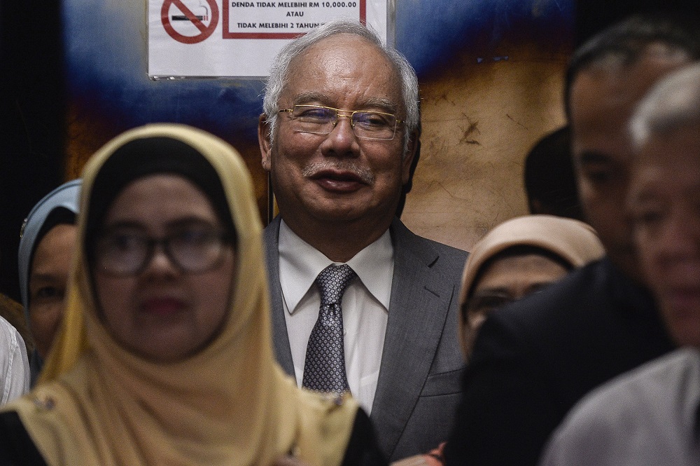 Datuk Seri Najib Razak at the Kuala Lumpur High Court November 6, 2019. u00e2u20acu201d Picture by Miera Zulyana
