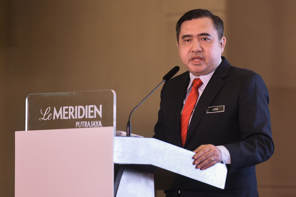 Transport Minister Anthony Loke officiates the Bus Rapid Transit (BRT) Conference in Putrajaya November 19, 2019. u00e2u20acu201d Picture by Miera Zulyana