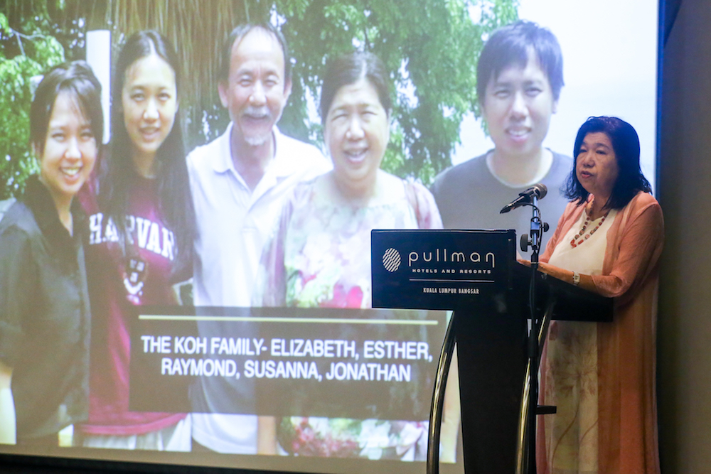 Susanna Liew, wife of Pastor Raymond Koh, speaks during the u00e2u20acu02dcPastor Raymond Koh 1,000 Days Remembranceu00e2u20acu2122 event in Kuala Lumpur November 16, 2019. u00e2u20acu201d Picture by Firdaus Latif