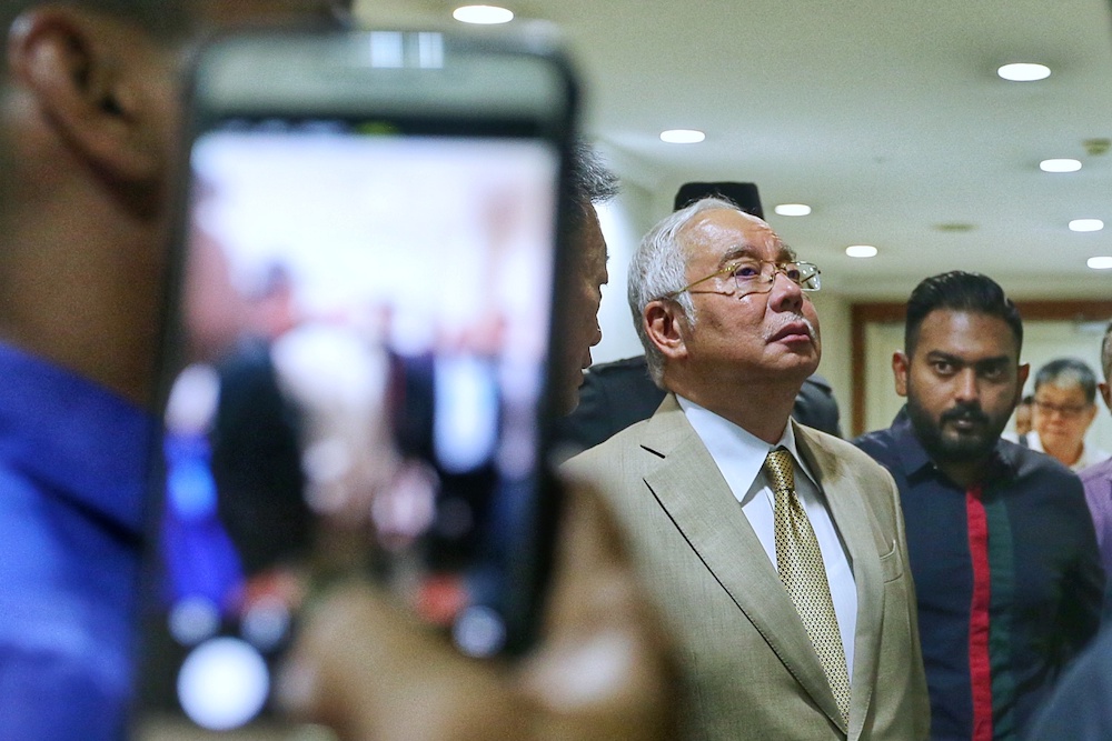 Datuk Seri Najib Razak is pictured at the Kuala Lumpur High Court November 18, 2019. u00e2u20acu201d nPicture by Ahmad Zamzahuri