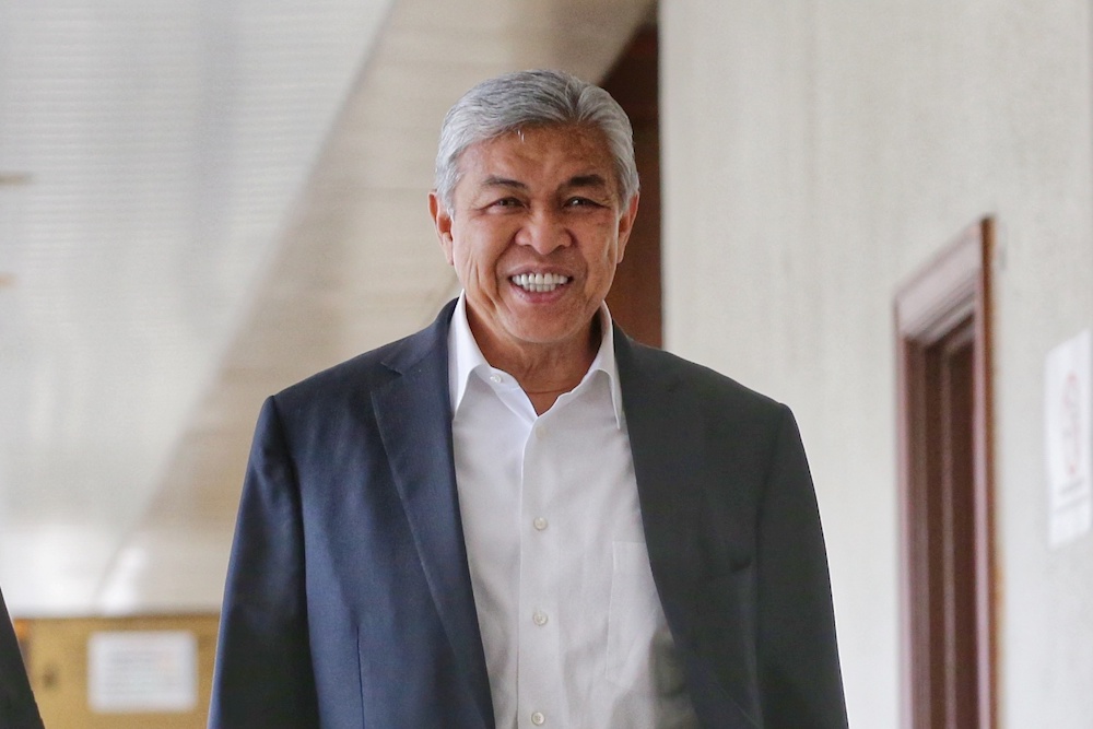 Datuk Seri Ahmad Zahid Hamidi is pictured at the Kuala Lumpur High Court November 18, 2019. u00e2u20acu201d Picture by Ahmad Zamzahuri