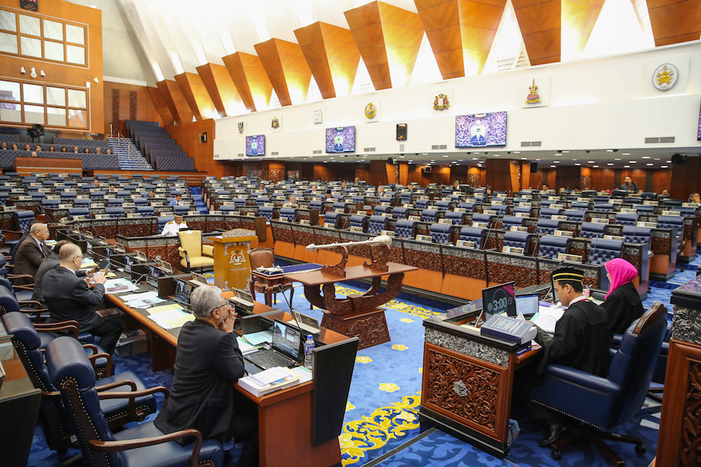 General view during the third meeting of the second term of the 14th Parliament in Kuala Lumpur November 18, 2019. u00e2u20acu201d Picture by Yusof Mat Isa
