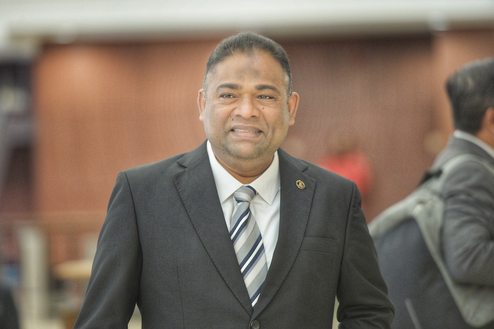 Baling MP Datuk Seri Abdul Azeez Abdul Rahim arrives in Parliament November 20, 2019. u00e2u20acu201d Picture by Shafwan Zaidon