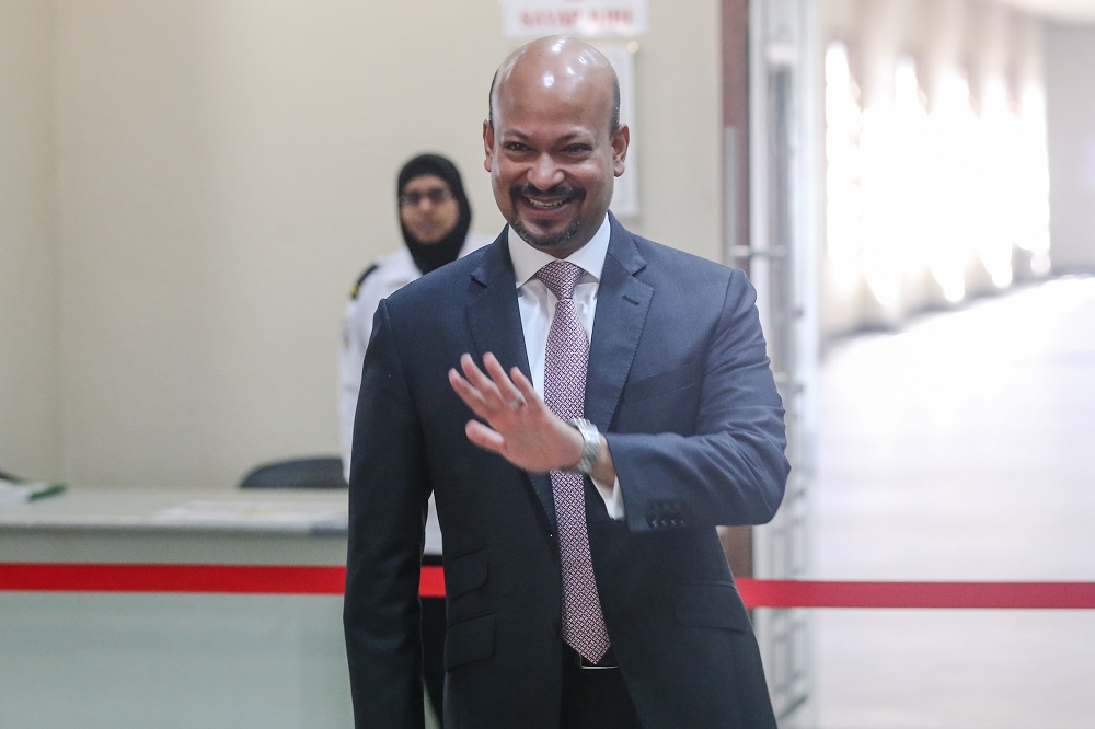 Former 1MDB CEO Arul Kanda Kandasamy is pictured at the Kuala Lumpur Courts Complex November 21, 2019. — Picture by Firdaus Latif