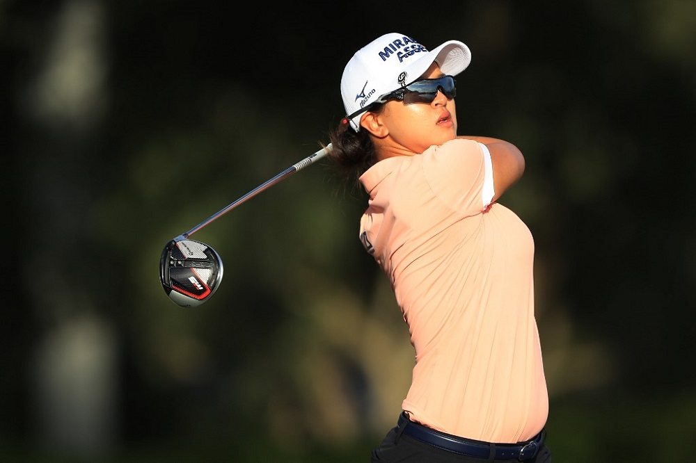 South Koreau00e2u20acu2122s Kim Sei-young plays her shot from the 18th tee during the second round of the CME Group Tour Championship at Tiburon Golf Club in Naples, Florida November 22, 2019. u00e2u20acu201d AFP pic