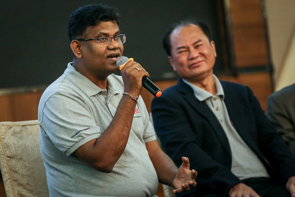 V. Ganabatirao speaks during the 2019 Reformist Convention V2.0 in Shah Alam November 24, 2019. — Picture by Yusof Mat Isa
