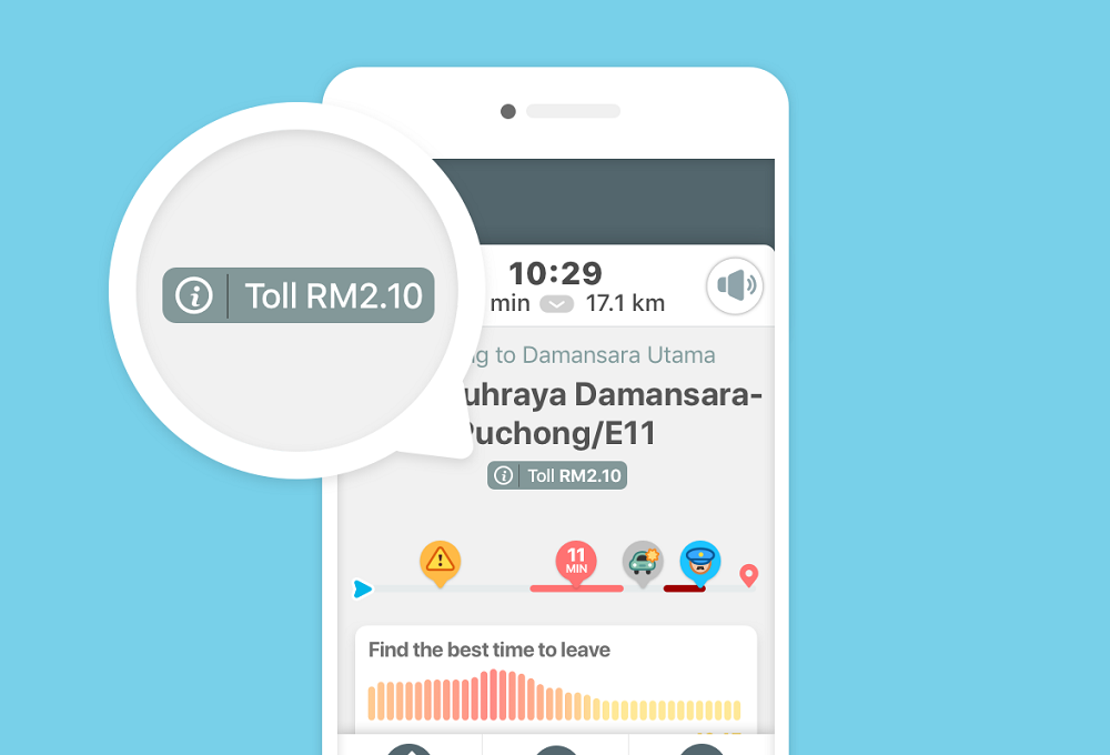 Waze introduces new feature to estimate toll prices for Malaysian motorists. u00e2u20acu201d Picture courtesy of Waze