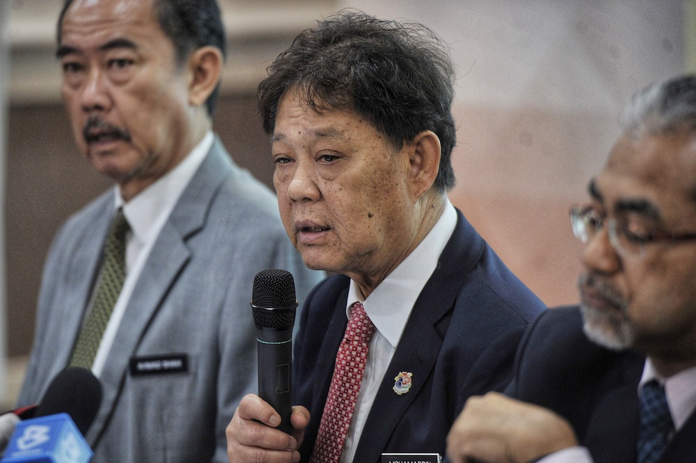 Tourism, Arts and Culture Minister Datuk Mohammadin Ketapi speaks during a press conference in Putrajaya November 26, 2019. u00e2u20acu201d Picture by Shafwan Zaidon