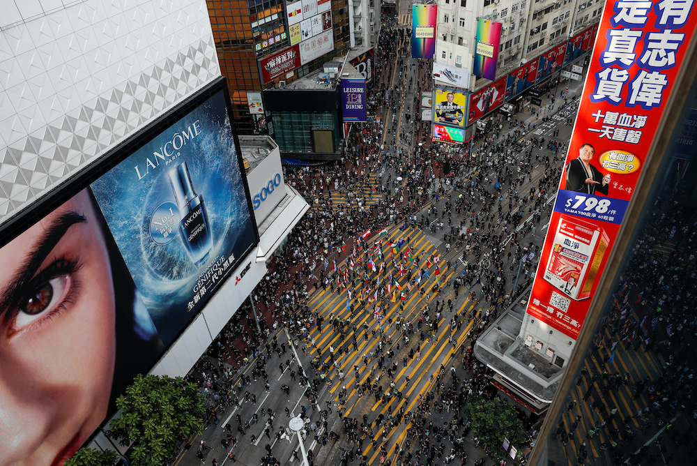 Protesters gather for a march billed as a global u00e2u20acu02dcemergency callu00e2u20acu2122 for autonomy, in Hong Kong, China November 2, 2019. u00e2u20acu201d Reuters pic