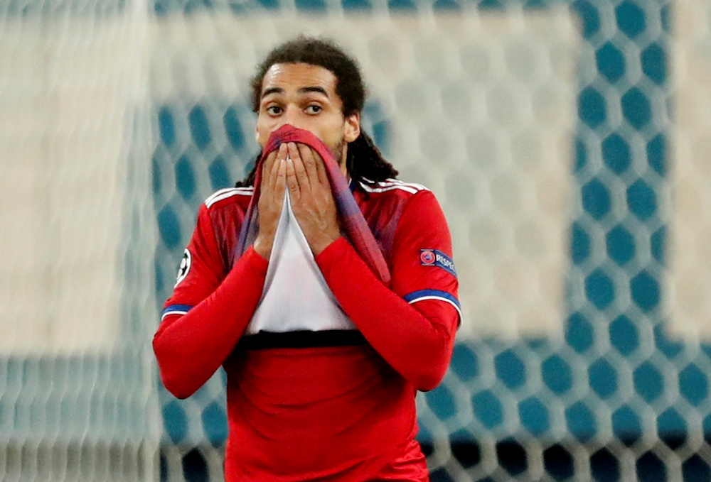 Olympique Lyonnais' Jason Denayer reacts after the match against Zenit Saint Petersburg, November 27, 2019. u00e2u20acu201d Reuters pic 