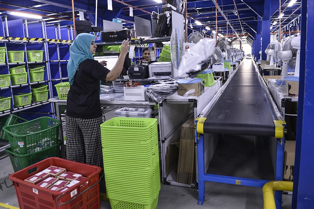 Malaysia is Zalora’s regional eFulfillment hub, delivering packages to Singapore, Hong Kong, Taiwan, Brunei, Philippines and Indonesia. — Picture by Miera Zulyana