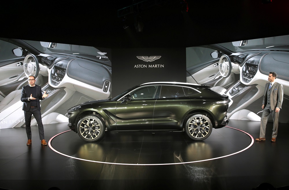 Aston Martin DBX, the companyu00e2u20acu2122s first sport utility vehicle, is displayed at its global launch ceremony in Beijing November 20, 2019. u00e2u20acu201d Reuters pic