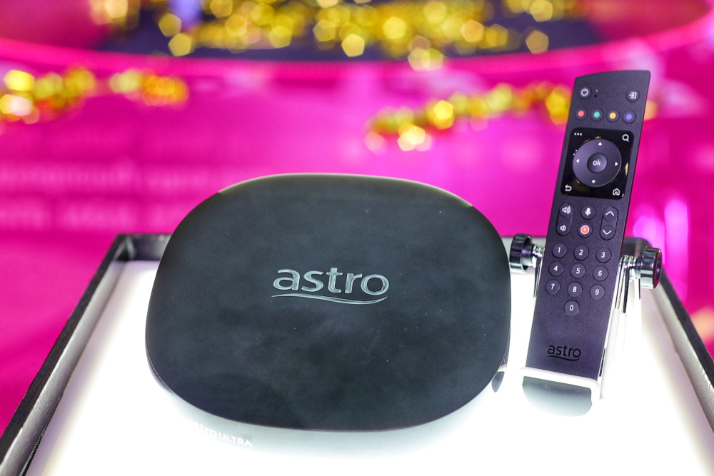 The new Ultra Box is nearly half the size of the standard Astro decoder, while the remote control has also been slimmed down for added customer comfort. — Picture by Ahmad Zamzahuri