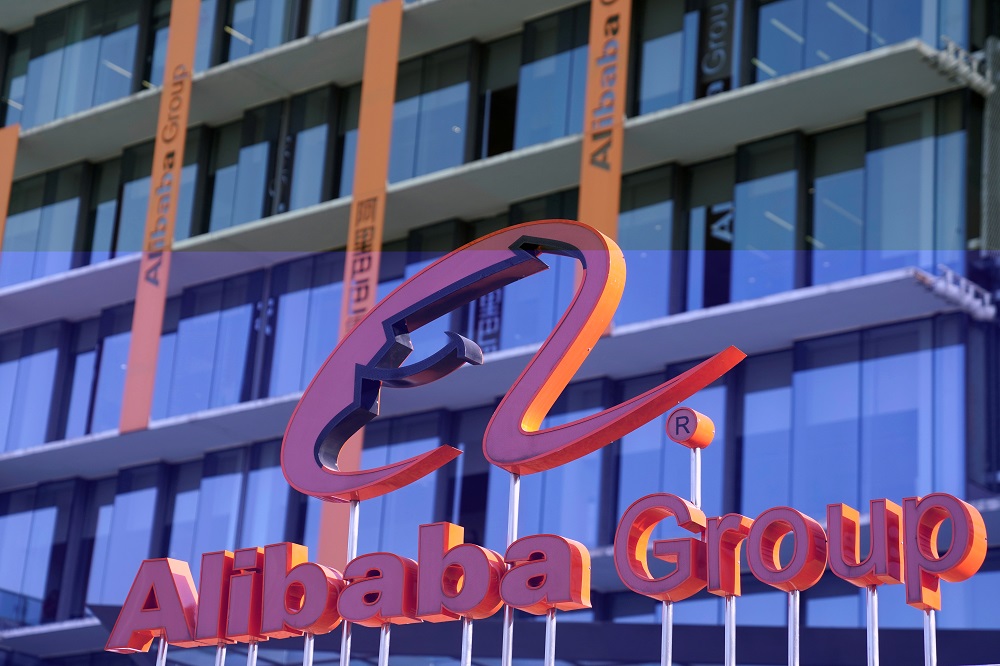 A logo of Alibaba Group is seen during Alibaba Groupu00e2u20acu2122s 11.11 Singlesu00e2u20acu2122 Day global shopping festival at the companyu00e2u20acu2122s headquarters in Hangzhou, Zhejiang province, China November 11, 2019. u00e2u20acu201d Reuters pic