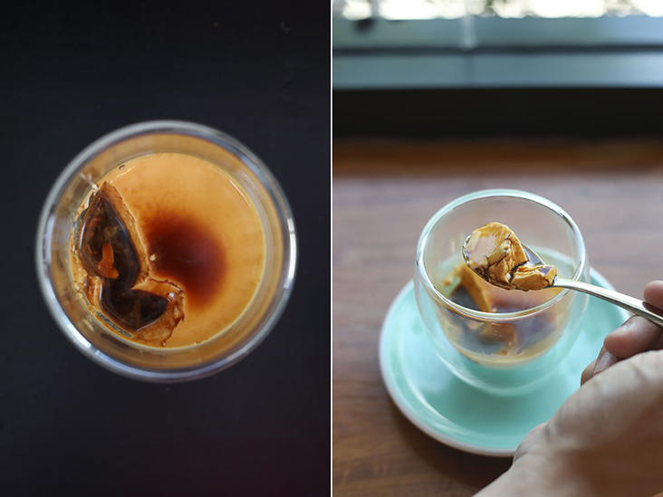 Silken and custard-like Espresso Panna Cotta.