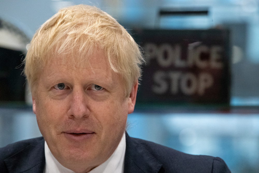 Britainu00e2u20acu2122s Prime Minister Boris Johnson visits Metropolitan Police training college in Hendon, London, Britain October 31, 2019. u00e2u20acu201d Reuters pic 