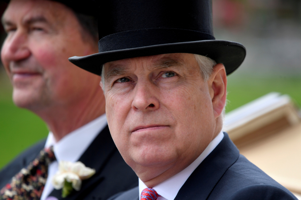 Britainu00e2u20acu2122s Prince Andrew arrives by horse and carriage on ladies day at Royal Ascot, June 20, 2019. u00e2u20acu201d Reuters pic 
