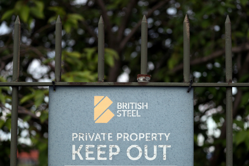 A British Steel works sign is seen in Scunthorpe, northern England, Britain, May 21, 2019. u00e2u20acu201d Reuters pic 