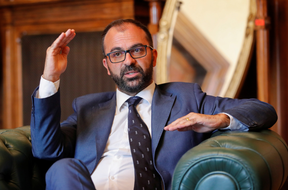 Italyu00e2u20acu2122s Education Minister Lorenzo Fioramonti gestures during an interview with Reuters in Rome, Italy, November 4, 2019. u00e2u20acu201d Reuters pic 