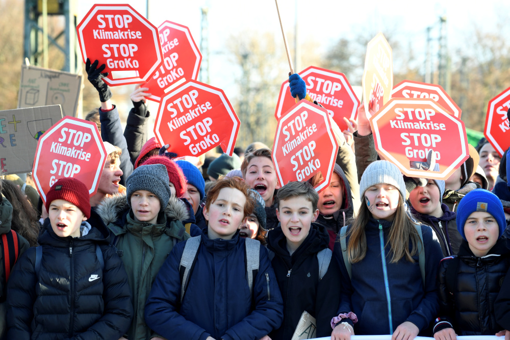 Students holding placards attend the Global Climate Strike of the movement Fridays for Future, in Hamburg, Germany, November 29, 2019. The placard reads, u00e2u20acu02dcStop climate crisis, stop GroKou00e2u20acu2122. u00e2u20acu201d Reuters pic 