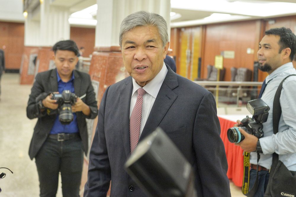 Bagan Datuk MP Datuk Seri Ahmad Zahid Hamidi arrives at Parliament building in Kuala Lumpur, November 20, 2019. u00e2u20acu201d Picture by Shafwan Zaidon