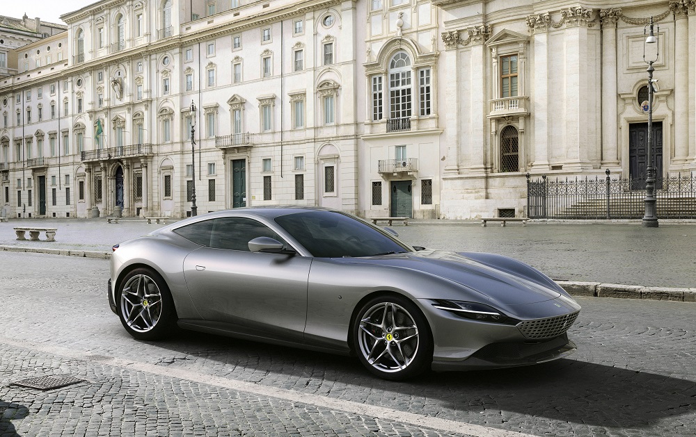 A new Ferrari car is seen in an unknown location, in this undated picture released to Reuters November 13, 2019. u00e2u20acu201d Ferrari S.p.A./Handout via Reuters