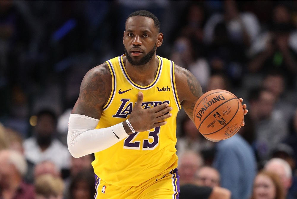 LeBron James of the Los Angeles Lakers dribbles the ball at American Airlines Centre in Dallas, Texas November 1, 2019. u00e2u20acu201d  AFP pic