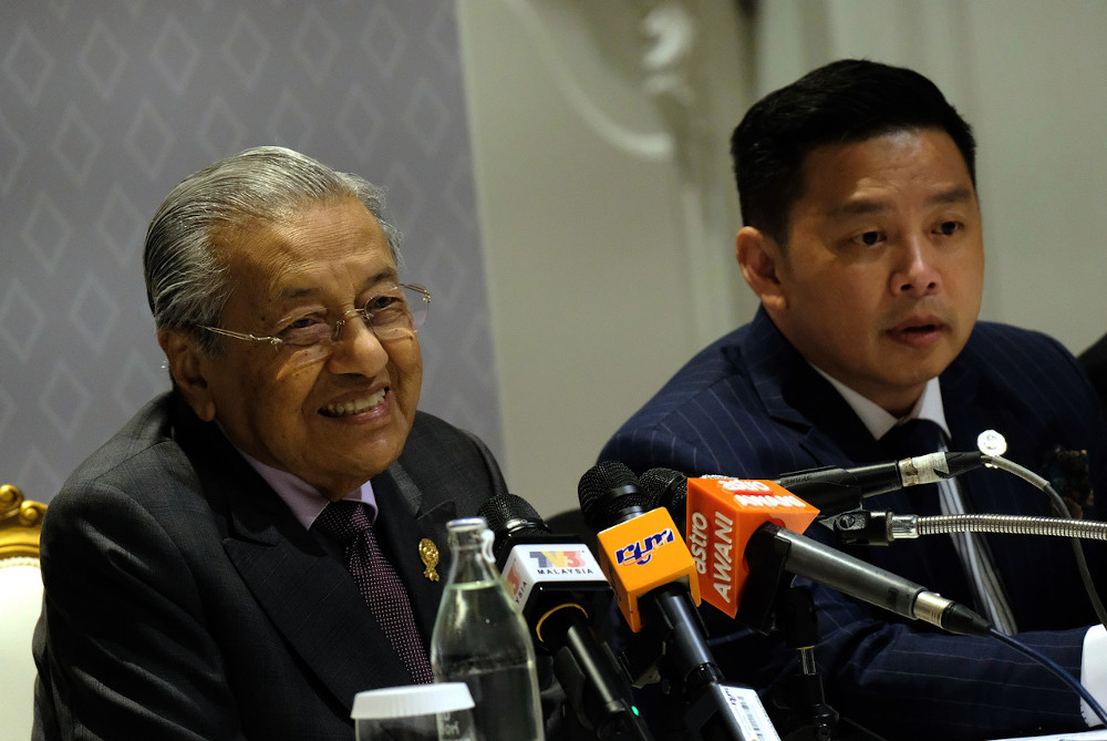 Malaysian Prime Minister Tun Dr Mahathir Mohamad speaks at a press conference during the 22nd Asean-China Summit at IMPACT Muang Thong Thani, Bangkok November 3, 2019. u00e2u20acu201d Bernama pic
