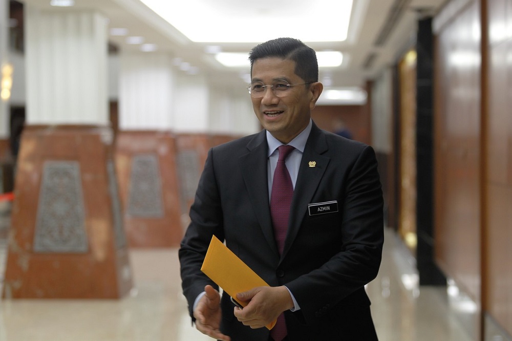 Economic Affairs Minister Datuk Seri Mohamed Azmin Ali is seen at the Parliament Lobby in Kuala Lumpur November 4, 2019. u00e2u20acu201d Bernama pic